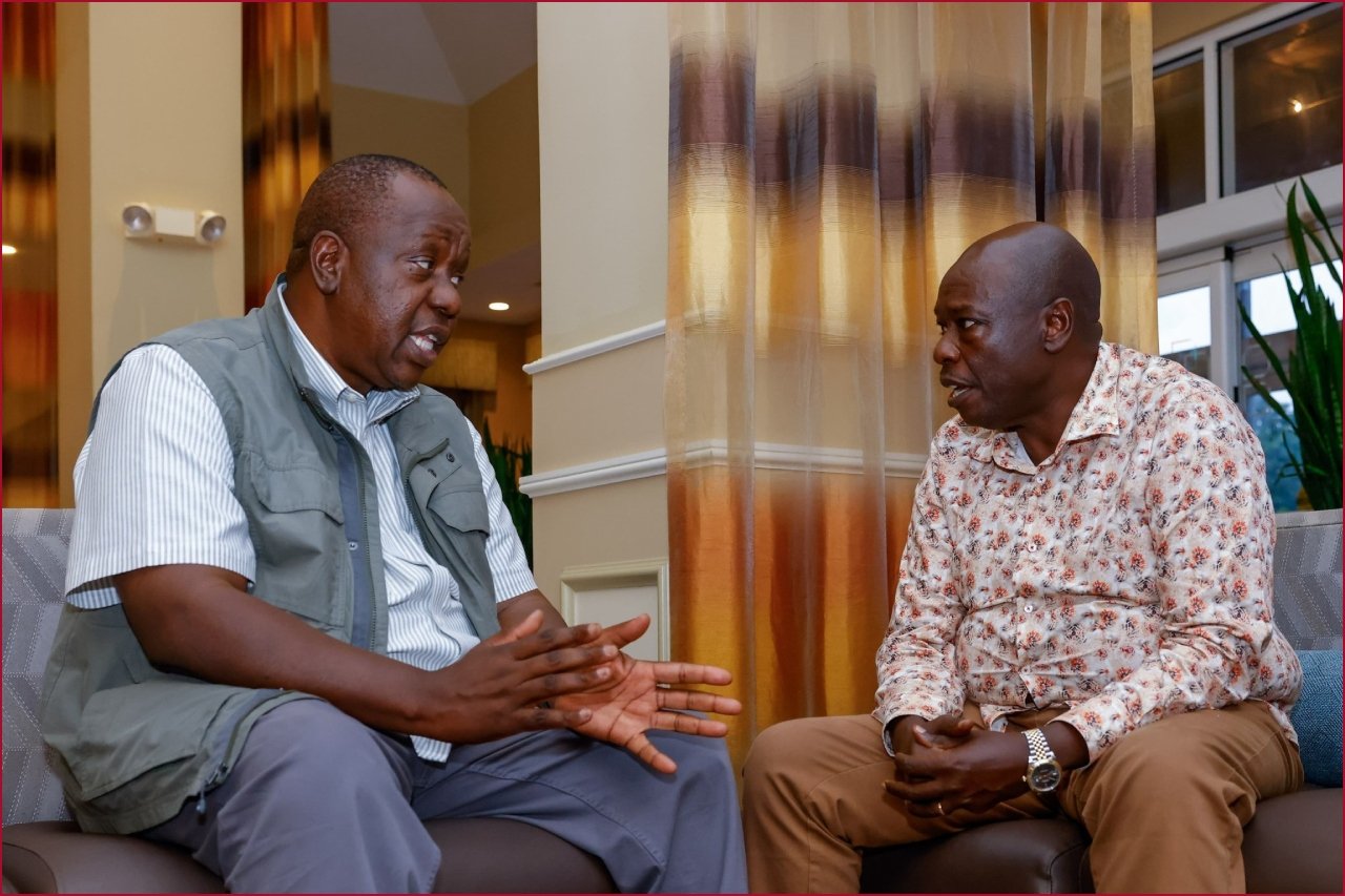 Former Interior CS Fred Matiang'i and former deputy president Rigathi Gachagua.
